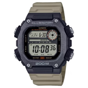 Casio DW-291HX-5A Timeless Collection slate-grey polymer, coyote-tan resin men's digital sport watch