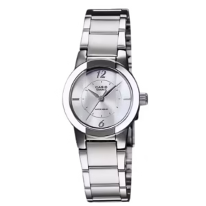 Casio LTP-1230D-7C Timeless silver brass case stainless steel bracelet women's classic analog quartz watch